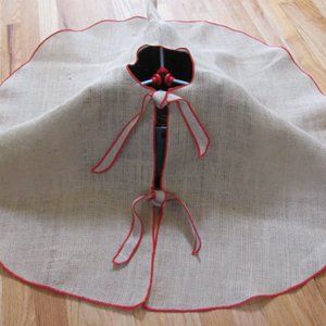 Handmade Burlap Tree Skirt